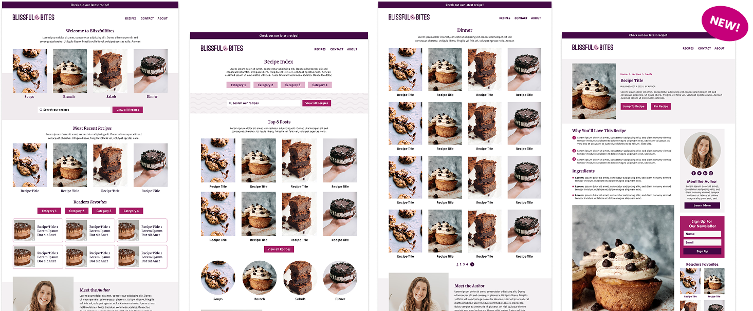 Blissful Bites Theme Preview